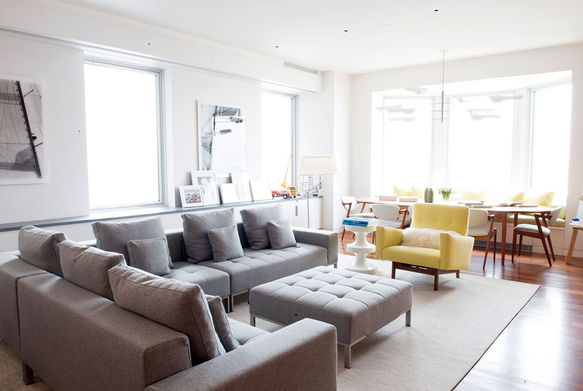Luxury apartment bay view
